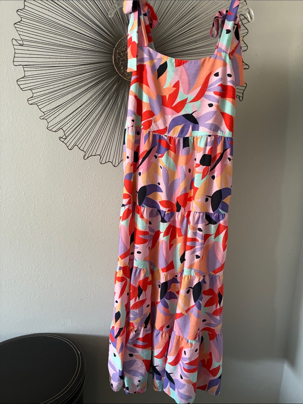 Fashion Maxi Boho Sundress with Pockets Size M